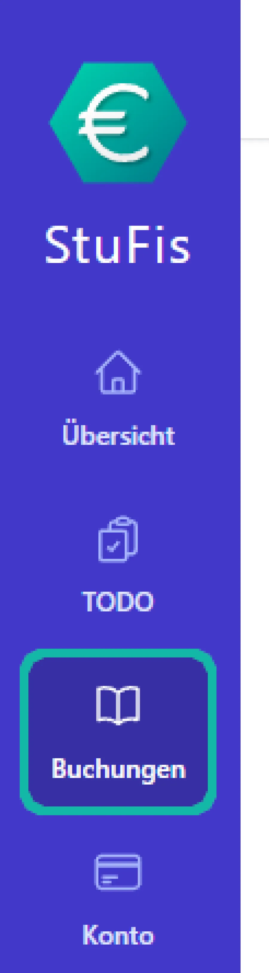 Screenshot der StuFiS-Men&uuml;leiste mit markierter Buchungssektion